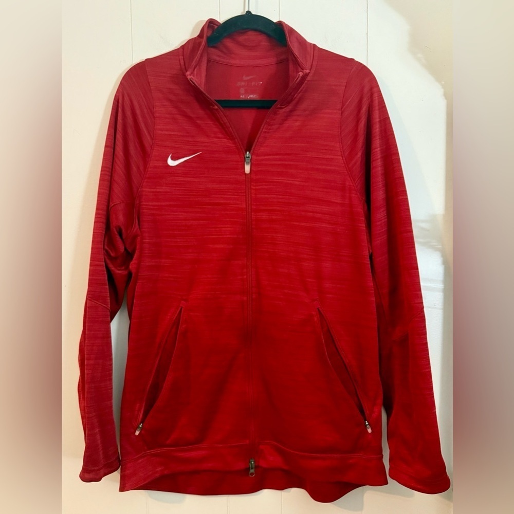 Nike Dri-Fit Full Zip Training Track Suit Jacket Crimson, Size L